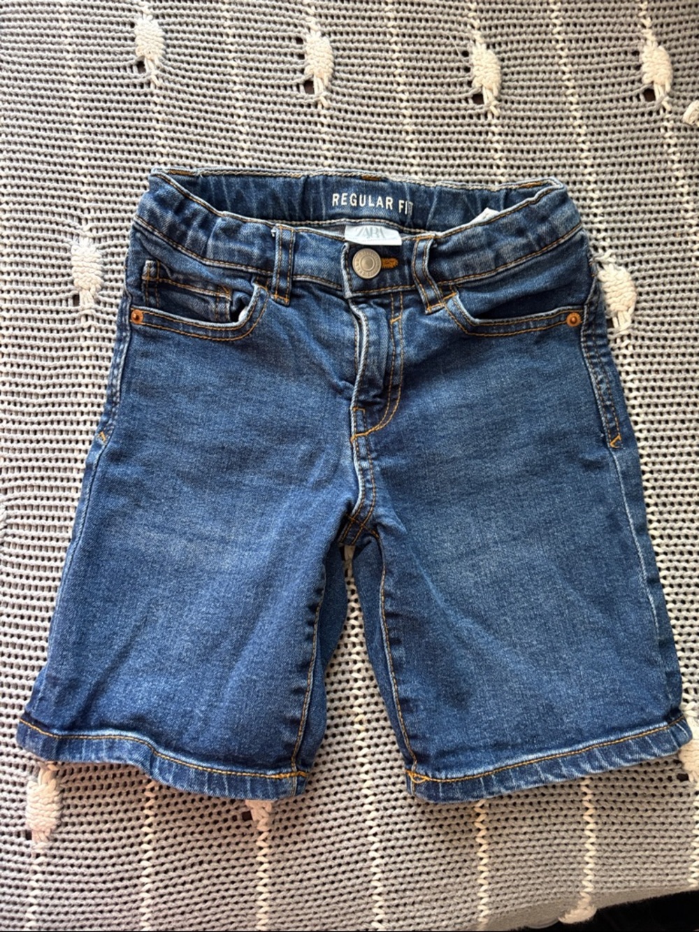 Zara Regular Fit Kids Denim Shorts - Blue